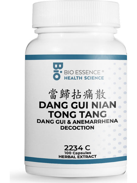 Bio Essence Health Science, Dang Gui Nian Tong Tang, Dang Gui & Anemarrhena Decoction, 100 Capsules