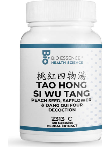 Bio Essence Health Science, Tao Hong Si Wu Tang, Peach Seed, Safflower & Dong Gui Four Decoction, 100 Capsules