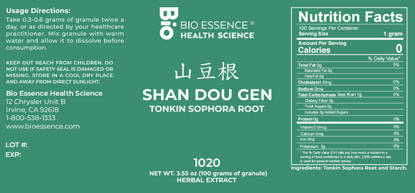Bio Essence Health Science, Shan Dou Gen, Sophora Root, 5:1 Extract Granules, 100 grams
