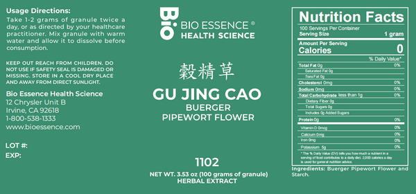 Bio Essence Health Science, Gu Jing Cao, Pipewort Flower, 5:1 Extract Granules, 100 grams