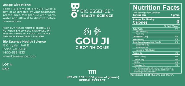 Bio Essence Health Science, Gou Ji, Cobot Rhizome, 5:1 Extract Granules, 100 grams