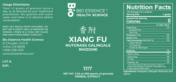 Bio Essence Health Science, Xiang Fu, Cyperus, 5:1 Extract Granules, 100 grams