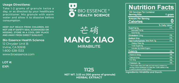 Bio Essence Health Science, Mang Xiao, Sodium Sulfate, 5:1 Extract Granules, 100 grams