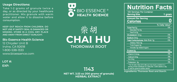 Bio Essence Health Science, Chai Hu, Bupleurum Root, 5:1 Extract Granules, 100 grams