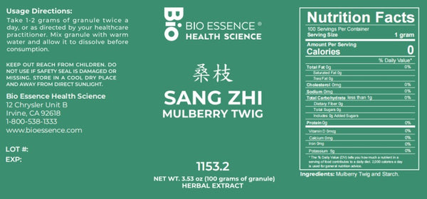 Bio Essence Health Science, Sang Zhi, Mulberry Twig, 5:1 Extract Granules, 100 grams
