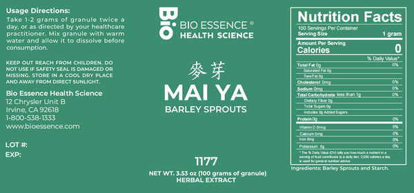 Bio Essence Health Science, Mai Ya, Barley Sprout, 5:1 Extract Granules, 100 grams