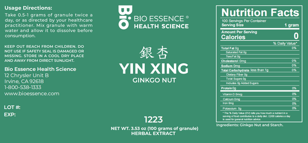 Bio Essence Health Science, Yin Xing, Ginkgo Biloba Seed, 5:1 Extract Granules, 100 grams