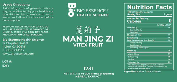 Bio Essence Health Science, Man Jing Zi, Vitex Fruit, 5:1 Extract Granules, 100 grams