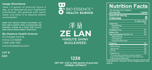 Bio Essence Health Science, Ze Lan, Shiny Bugleweed, 5:1 Extract Granules, 100 grams