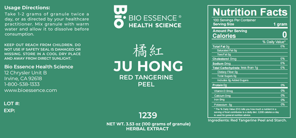 Bio Essence Health Science, Ju Hong, Tangerine Peel, 5:1 Extract Granules, 100 grams