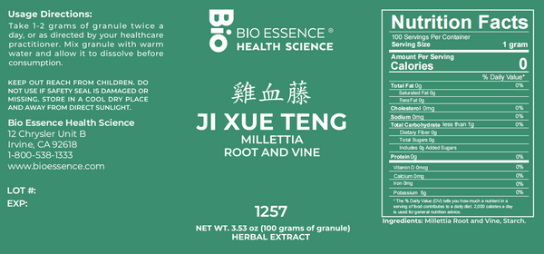 Bio Essence Health Science, Ji Xue Teng, Spatholobus Vine, 5:1 Extract Granules, 100 grams