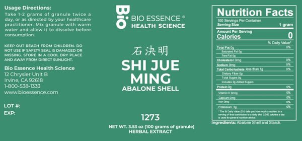 Bio Essence Health Science, Shi Jue Ming, Abalone Shell, 5:1 Extract Granules, 100 grams