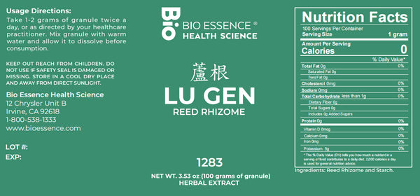 Bio Essence Health Science, Lu Gen, Phragmites, 5:1 Extract Granules, 100 grams