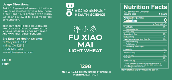 Bio Essence Health Science, Fu Xiao Mai, Lighted Wheat, 5:1 Extract Granules, 100 grams