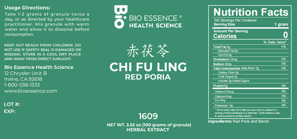 Bio Essence Health Science, Chi Fu Ling, Red Poria, 5:1 Extract Granules, 100 grams