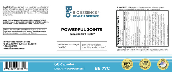 Bio Essence Health Science, Powerful Joint, 60 Capsules