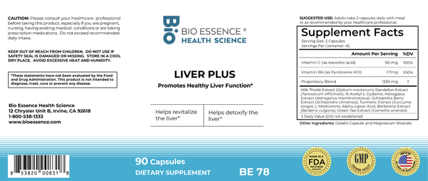 Bio Essence Health Science, Liver Plus, 90 Capsules