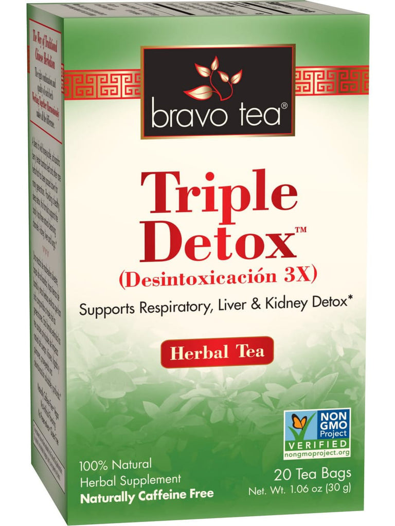 ** 12 PACK ** Bravo Tea, Triple Detox, 20 Tea Bags