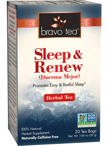 ** 12 PACK ** Bravo Tea, Sleep & Renew, 20 Tea Bags