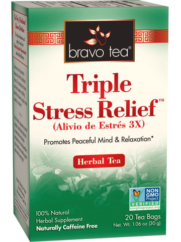 ** 12 PACK ** Bravo Tea, Triple Stress Relief, 20 Tea Bags