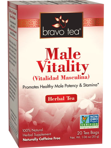 ** 12 PACK ** Bravo Tea, Male Vitality, 20 Tea Bags
