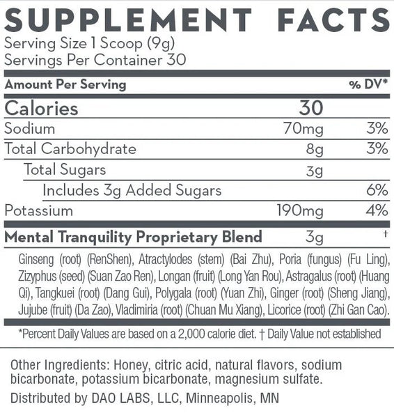 DAO Labs, Mental Tranquility, 9.5 oz