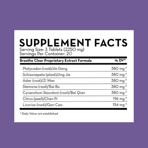 DAO Labs, Zhi Sou San, Breathe Clear, 60 Herbal Tablets