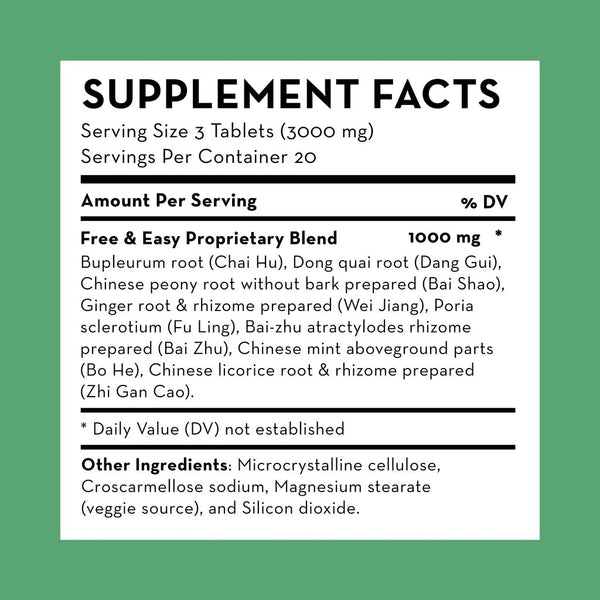 DAO Labs, Xiao Yao San, Free & Easy Wanderer, 60 Herbal Tablets