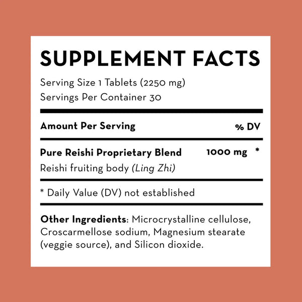 DAO Labs, Lingzhi, Pure Reishi, 30 Herbal Tablets