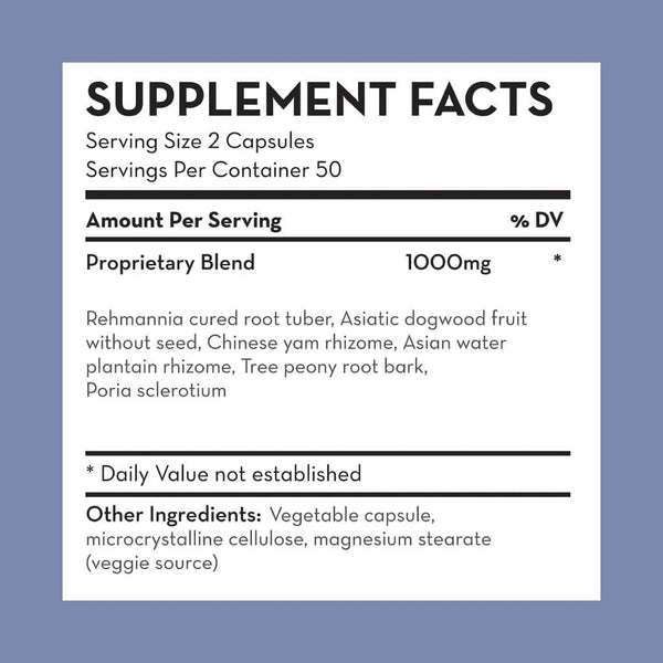 DAO Labs, Liu Wei Di Huang Wan, Six Ingredient Pill with Rehmannia, 100 Herbal Tablets