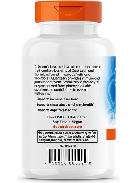 Doctor's Best, Quercetin Bromelain, 180 Veggie Capsules