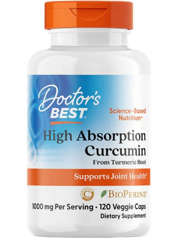 Doctor's Best, High Absorption Curcumin, 1,000 mg, 120 Veggie Caps