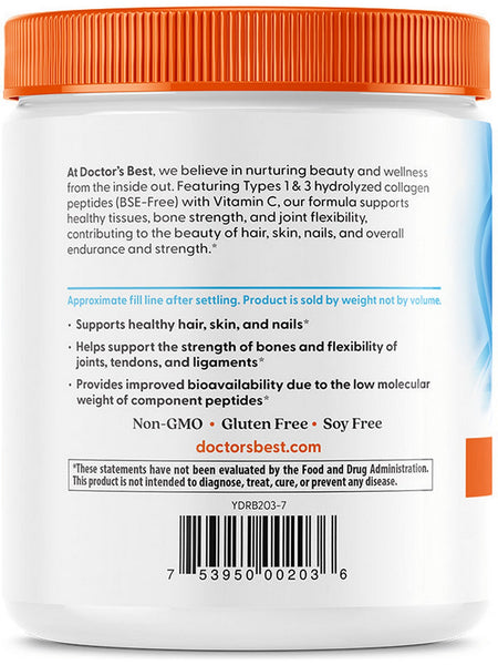Doctor's Best Pure Collagen Types 1 and 3 Powder, 7.1 oz