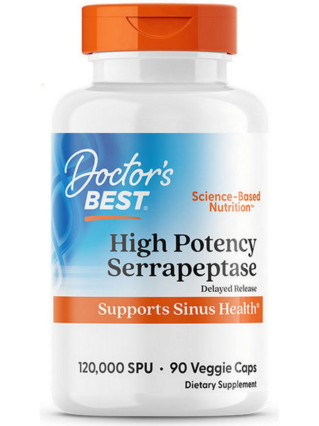Doctor's Best, High Potency Serrapeptase, 120,000 SPU, 90 Veggie Caps