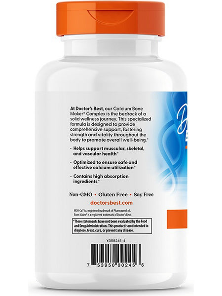 Doctor's Best, Calcium Bone Maker Complex, 180 Capsules