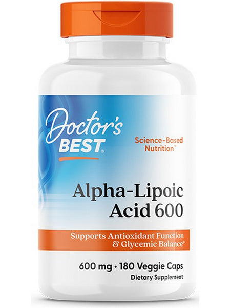 Doctor's Best Alpha-Lipoic Acid 600, 600 mg, 180 Veggie Caps