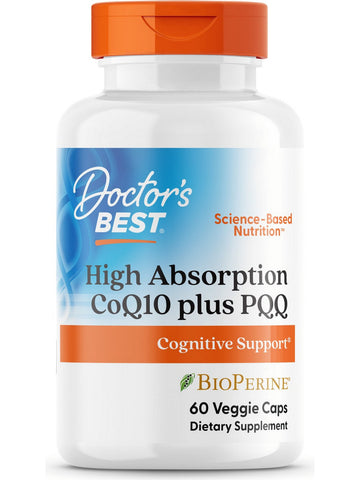 Doctor's Best, High Absorption CoQ10 plus PQQ, 60 Veggie Caps
