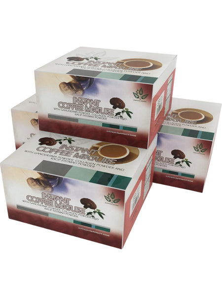 ** 12 PACK ** Dynalab, Ganoderma Coffee, Coffee with Collagen, 15 Sachets per box