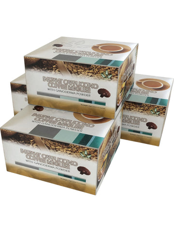 ** 12 PACK ** Dynalab, Ganoderma Coffee, Cappuccino with Ganoderma, 15 Sachets per box