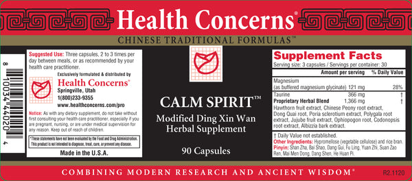 Health Concerns, Calm Spirit, 90 ct