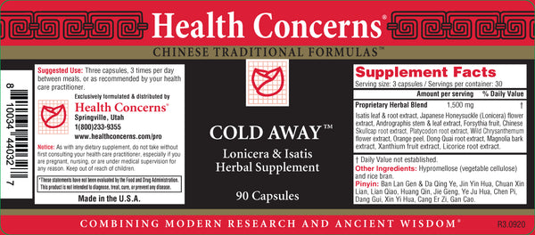 Health Concerns, Cold Away, 90 ct