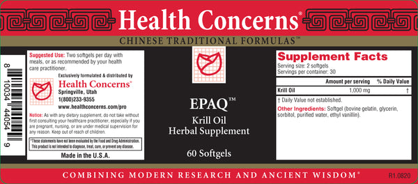 Health Concerns, EPAQ, 60 softgels