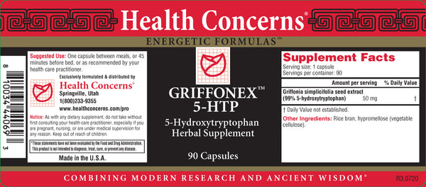 Health Concerns, Griffonex 5 HTP, 90 ct