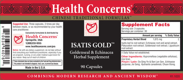 Health Concerns, Isatis Gold, 90 ct