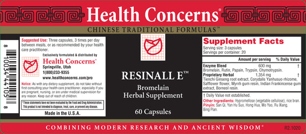 Health Concerns, Resinall E, 60 Capsules