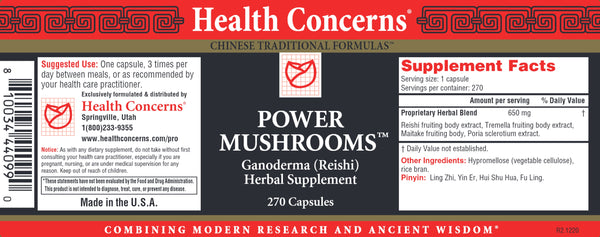 Health Concerns, Power Mushrooms, Economy Size, 270 ct