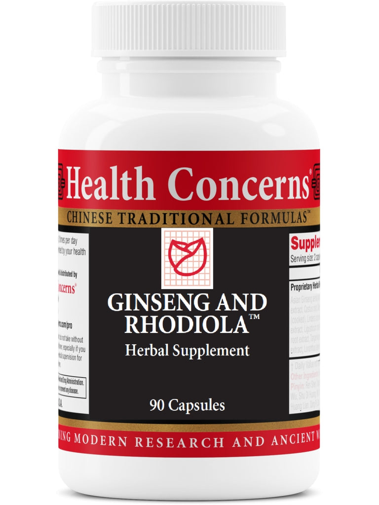 Health Concerns, Ginseng and Rhodiola, 90 ct