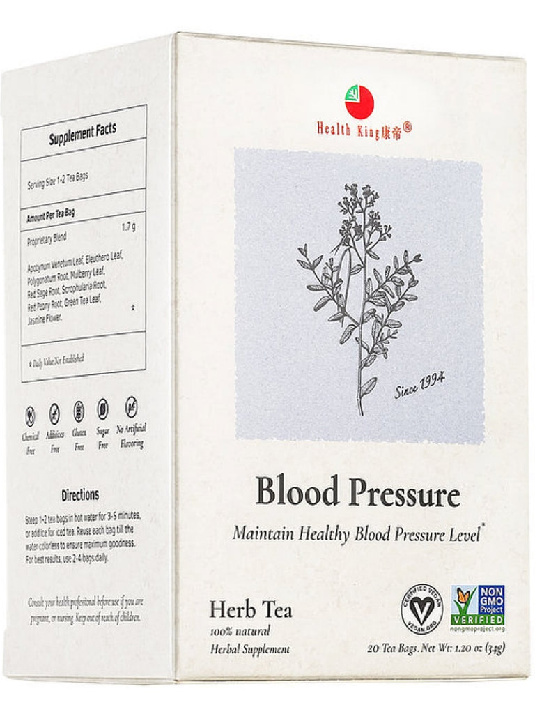 Blood Pressure Tea, 20 tea bags, Health King