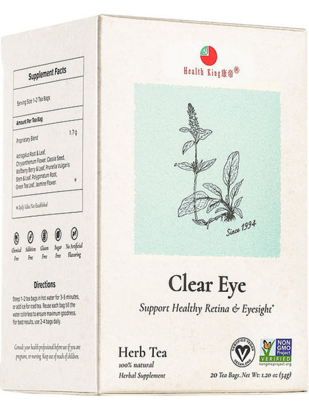 Clear Eye Tea, 20 tea bags, Health King