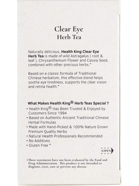 Health King, Clear Eye Tea, 20 tea bags